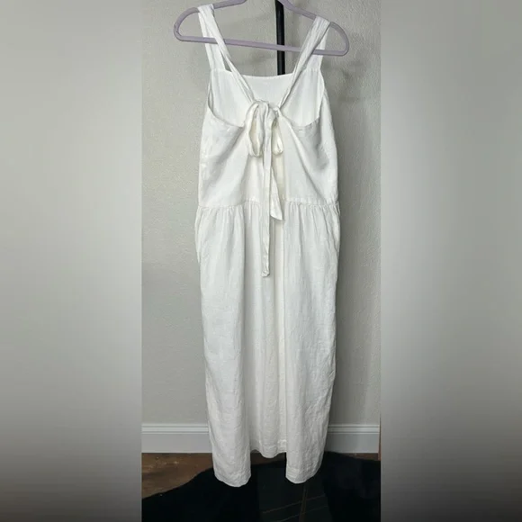 Faherty Linen White Maxi Dress size L - Picture 4 of 6